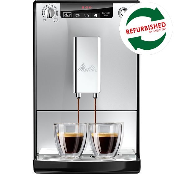 Solo® (Refurbished) Melitta® silber-schwarz | Shop Online Kaffeevollautomat, Caffeo®
